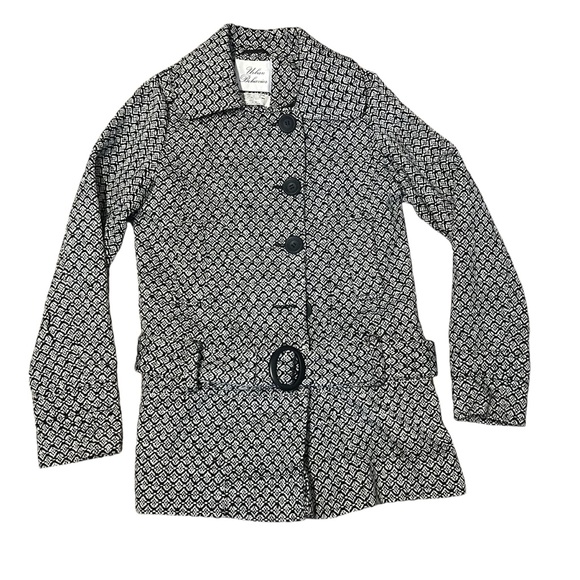 Y2K Urban Behavior - Womens Tweed Wool Blend Peacoat Sz Sm - Picture 2 of 6